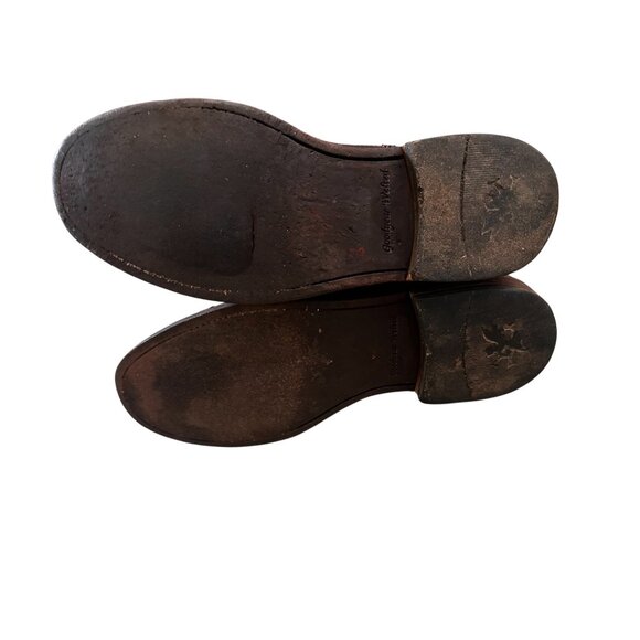 SOLD Goodyear Welted Stacy Adams Leather Lace Up Booties Mens 10D Brown Chukka - Picture 7 of 14